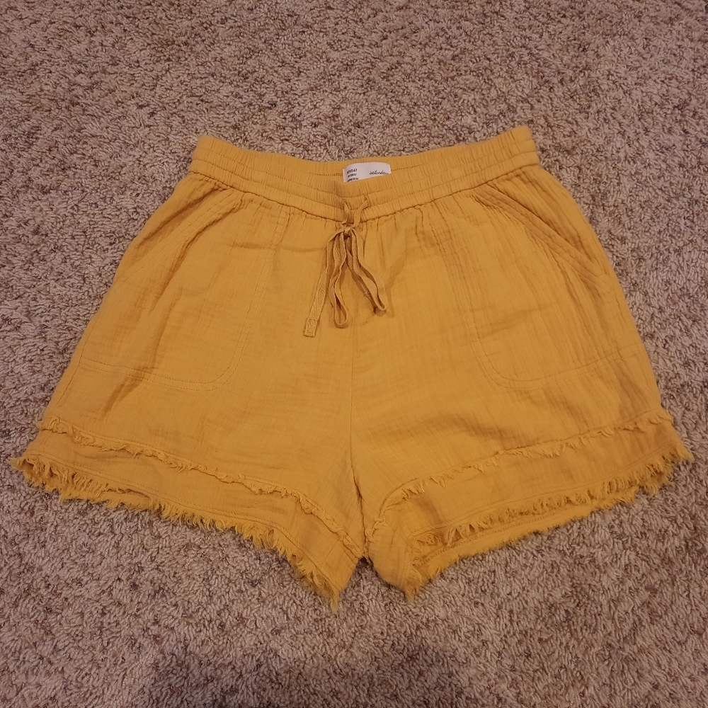 Anthropologie Saturday Sunday Women's Size S Casual Shorts Harvest Gold Pockets